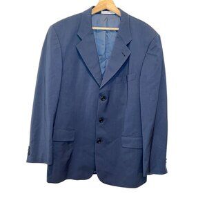 Hugo Boss Mens Wool  Navy Blue Blazer Jacket 3-Button Front   Sz 42R